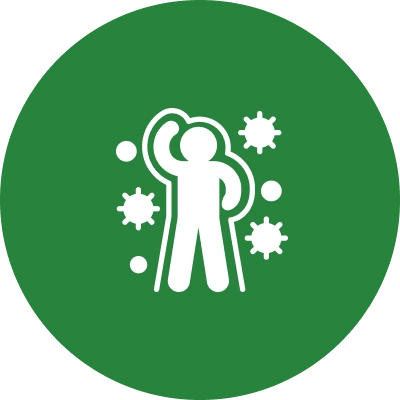 Here's an alt tag for the image: `Immune system fighting viruses`