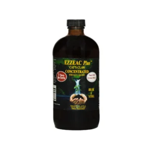 A bottle of liquid with a picture of an animal on it.