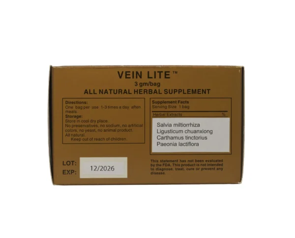 A box of vein lite is shown.