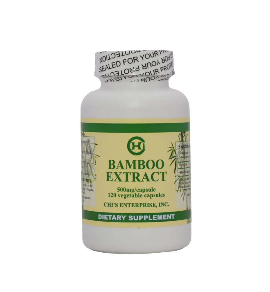 Bamboo Extract 500mg 120 caps A bottle of bamboo extract