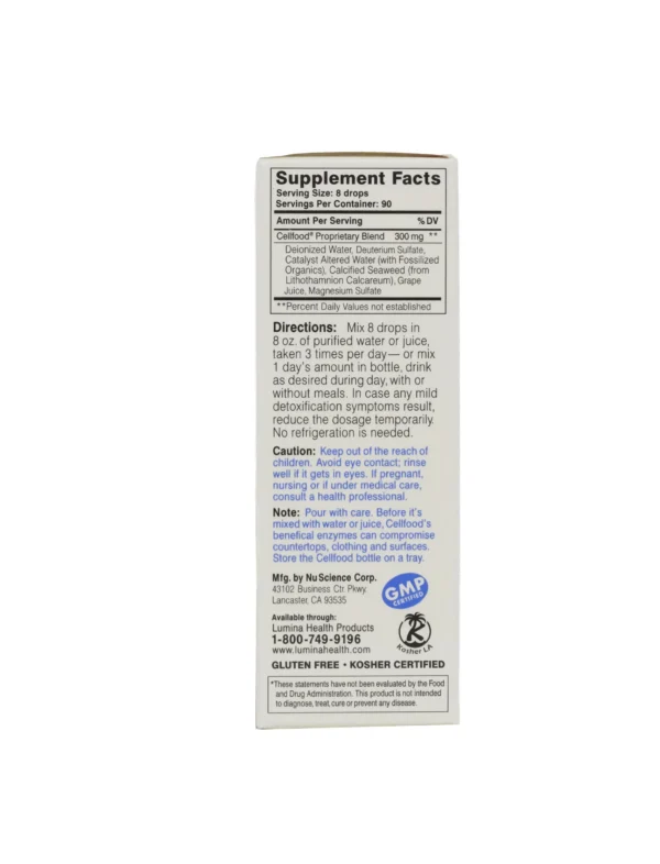 A label for the supplement facts of a bottle.