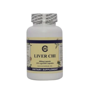 A bottle of liver chi is shown.