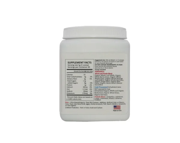 A container of supplement pills is shown.