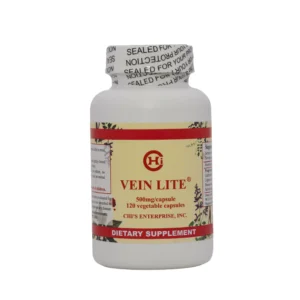 A bottle of vein lite supplement.